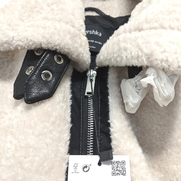 🔥LOW Bershka Faux SHEARLING Jacket - Picture 8 of 9